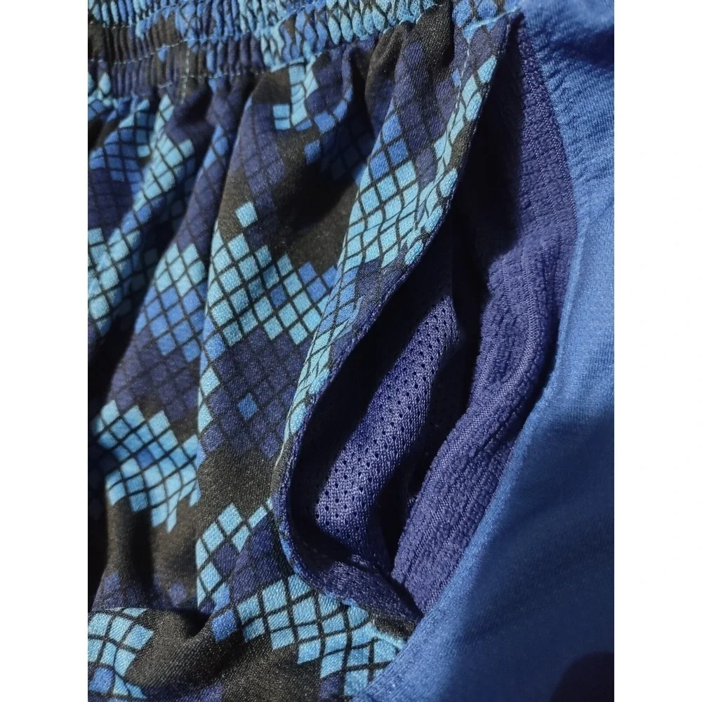 Nike Shorts Boys Size L Elite Dri-FIT Blue Snakeskin Athleisure Streetwear Logo